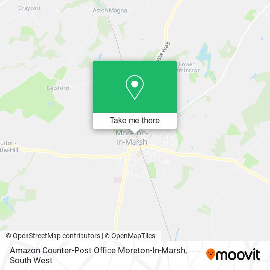 Amazon Counter-Post Office Moreton-In-Marsh map