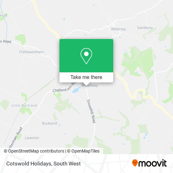 Cotswold Holidays map
