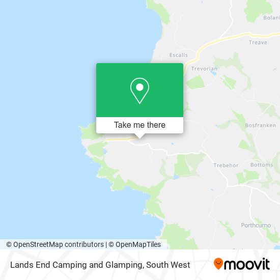 Lands End Camping and Glamping map