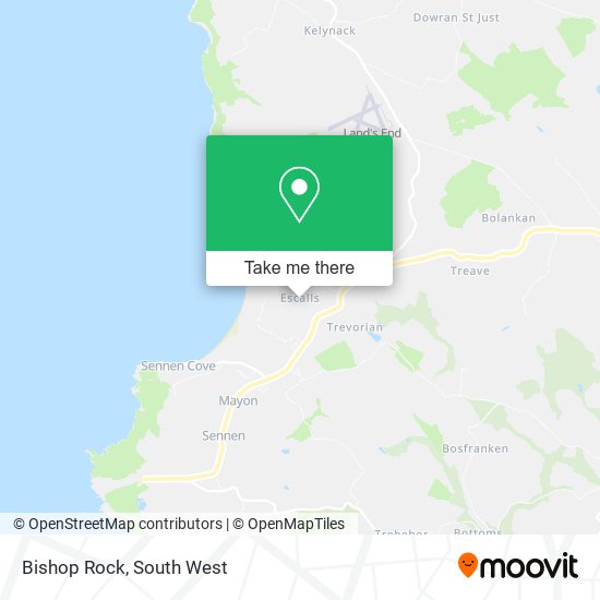 Bishop Rock map