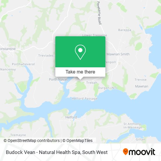 Budock Vean - Natural Health Spa map