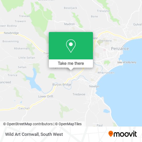 Wild Art Cornwall map