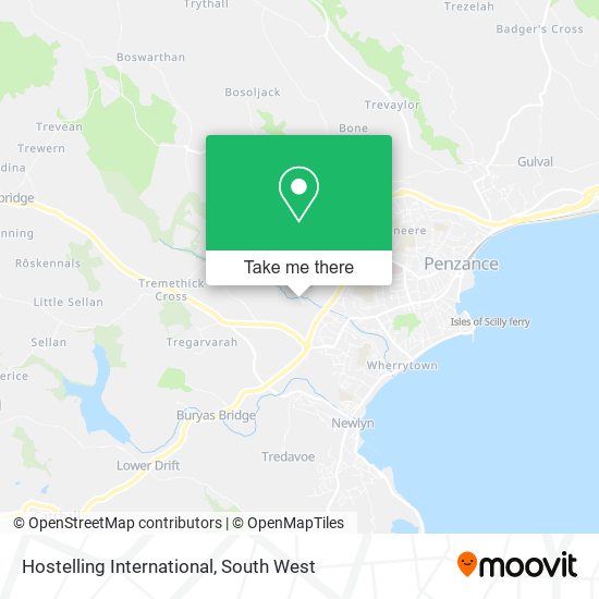 Hostelling International map