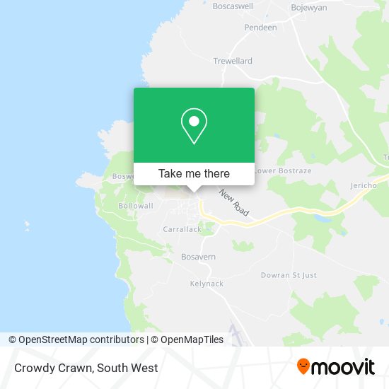 Crowdy Crawn map
