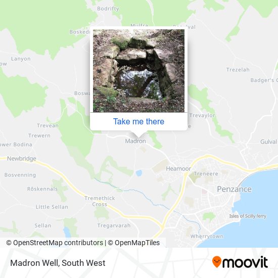 Madron Well map