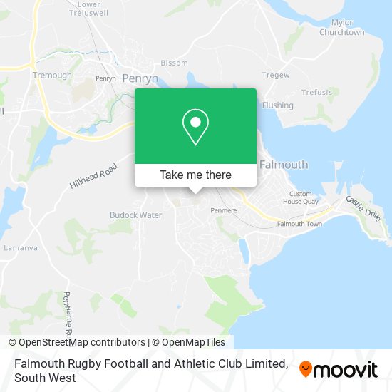 Falmouth Rugby Football and Athletic Club Limited map