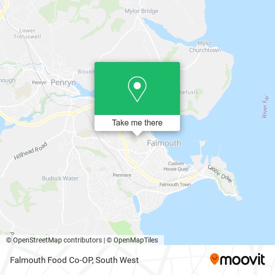 Falmouth Food Co-OP map