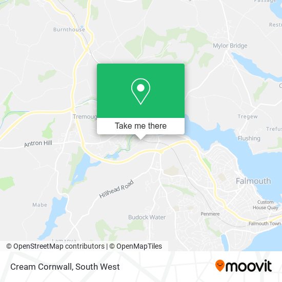 Cream Cornwall map