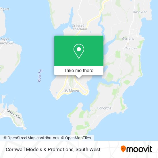 Cornwall Models & Promotions map