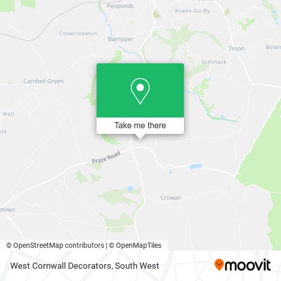West Cornwall Decorators map