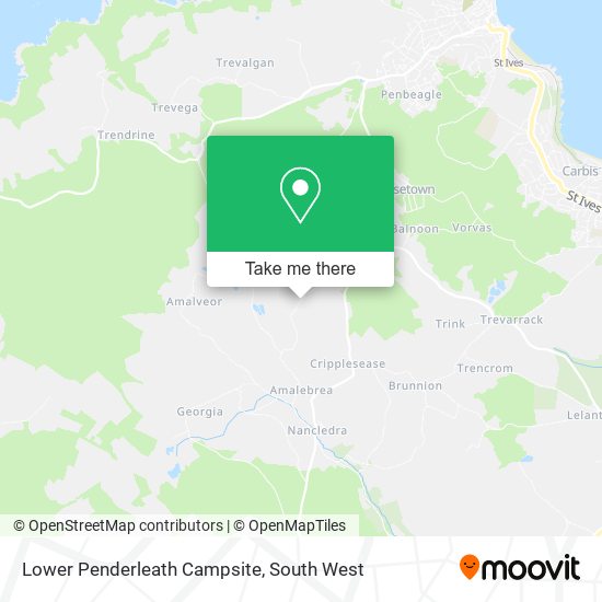 Lower Penderleath Campsite map