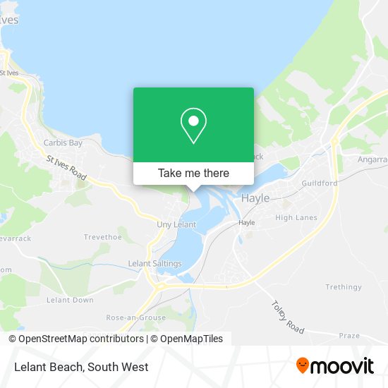 Lelant Beach map