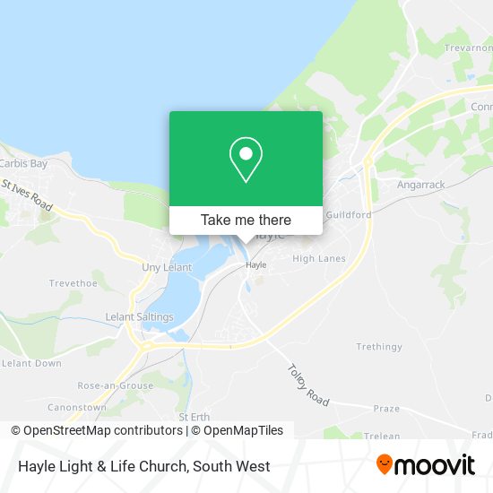 Hayle Light & Life Church map