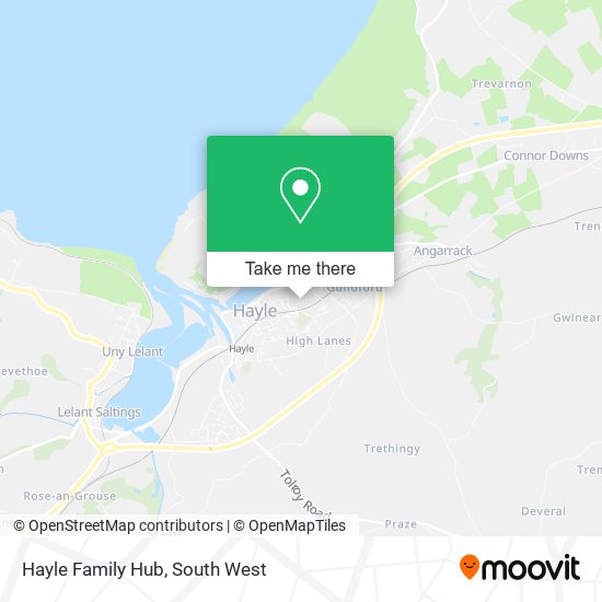 Hayle Family Hub map