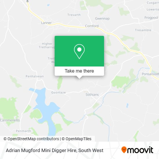 Adrian Mugford Mini Digger Hire map