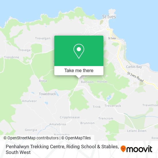 Penhalwyn Trekking Centre, Riding School & Stables map