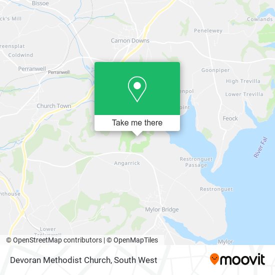 Devoran Methodist Church map