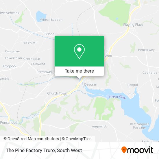 The Pine Factory Truro map