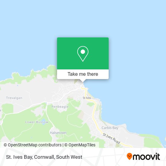 St. Ives Bay, Cornwall map