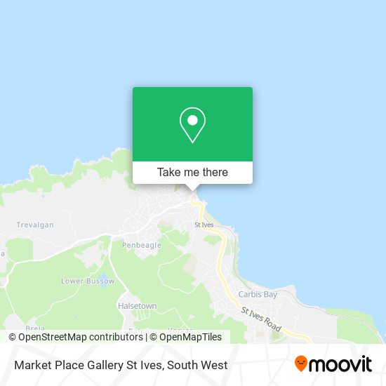 Market Place Gallery St Ives map