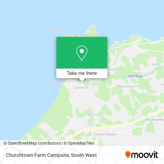 Churchtown Farm Campsite map