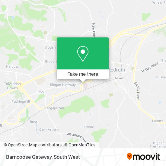 Barncoose Gateway map