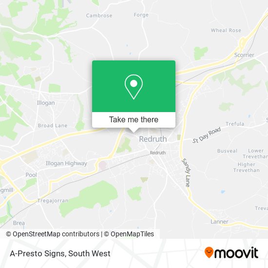 A-Presto Signs map