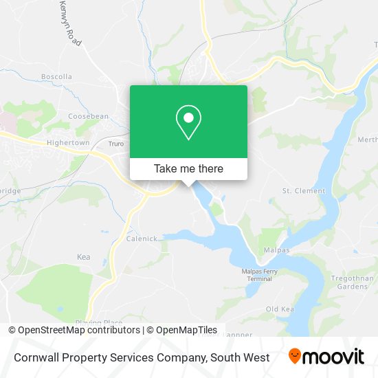 Cornwall Property Services Company map
