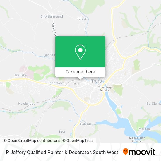 P Jeffery Qualified Painter & Decorator map