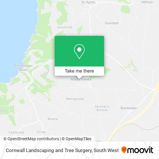 Cornwall Landscaping and Tree Surgery map