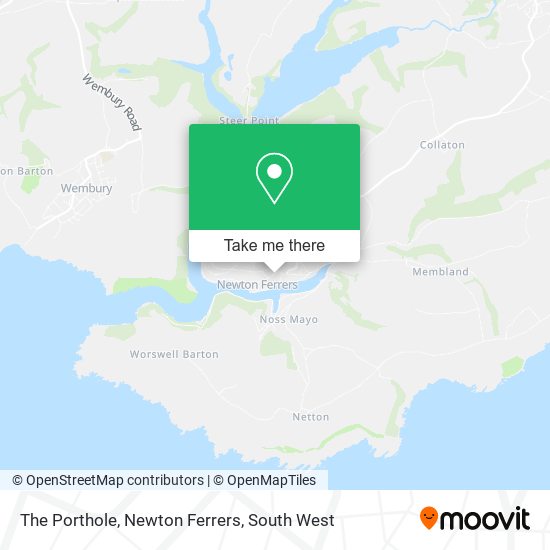 The Porthole, Newton Ferrers map