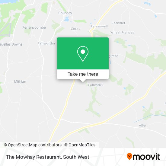 The Mowhay Restaurant map