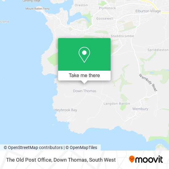 The Old Post Office, Down Thomas map