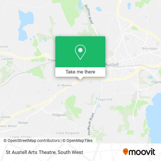 St Austell Arts Theatre map
