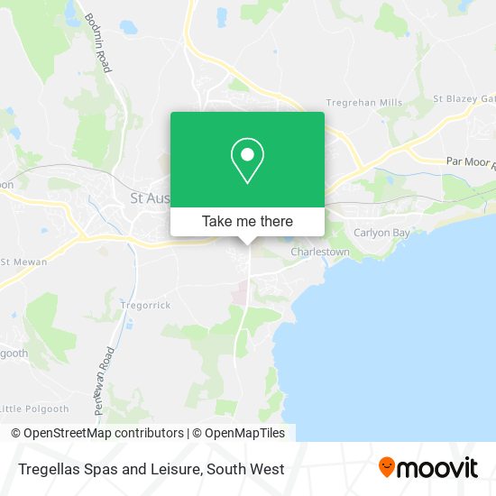 Tregellas Spas and Leisure map
