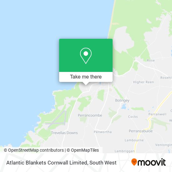 Atlantic Blankets Cornwall Limited map