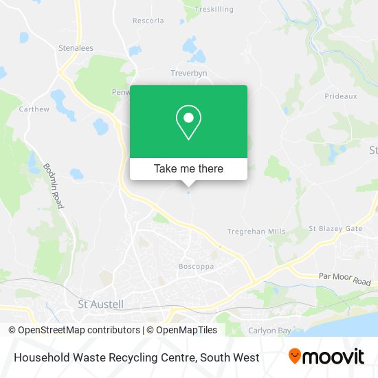 Household Waste Recycling Centre map