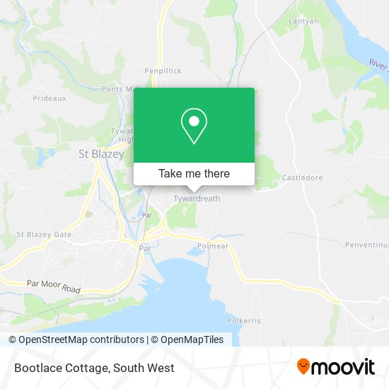 Bootlace Cottage map