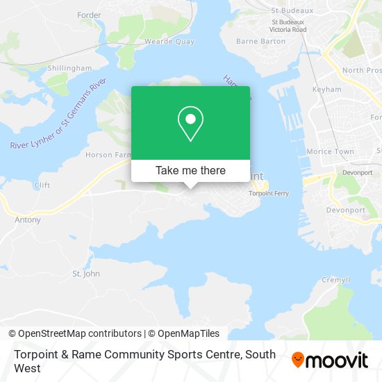 Torpoint & Rame Community Sports Centre map