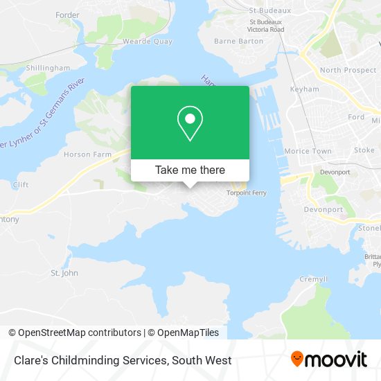 Clare's Childminding Services map