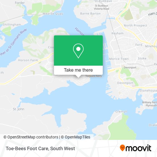 Toe-Bees Foot Care map