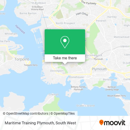 Maritime Training Plymouth map
