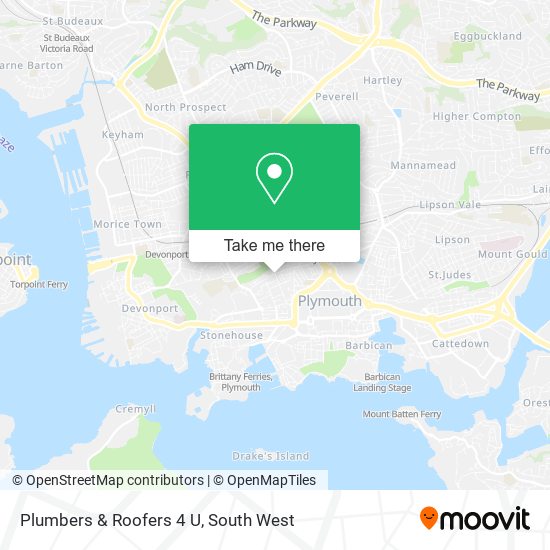 Plumbers & Roofers 4 U map