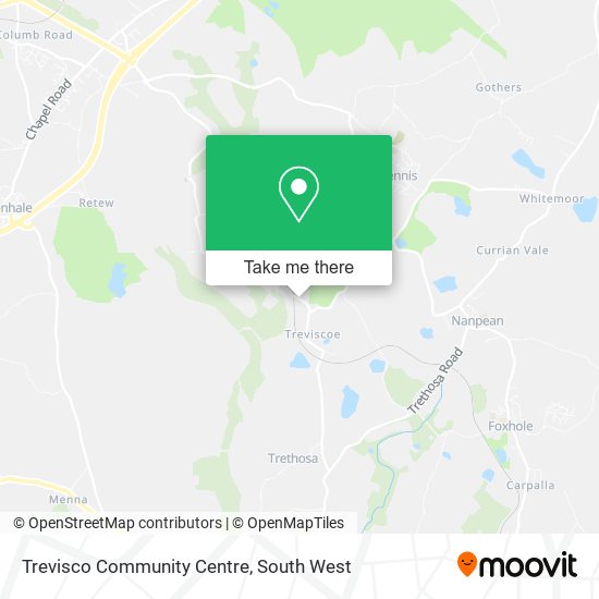 Trevisco Community Centre map