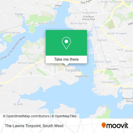 The Lawns Torpoint map
