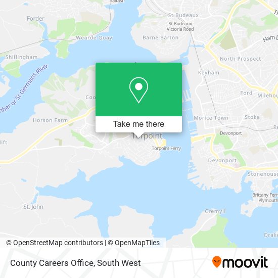 County Careers Office map