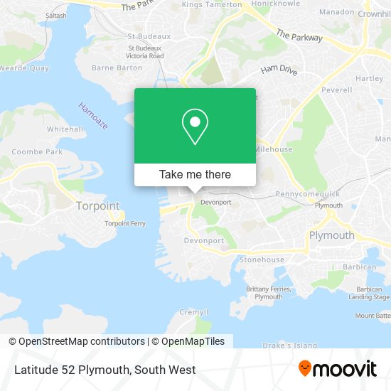 Latitude 52 Plymouth map
