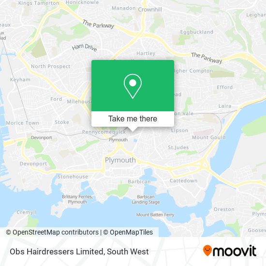 Obs Hairdressers Limited map