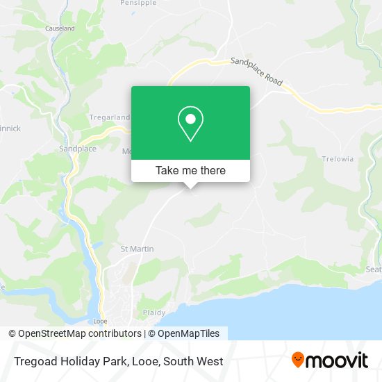 Tregoad Holiday Park, Looe map