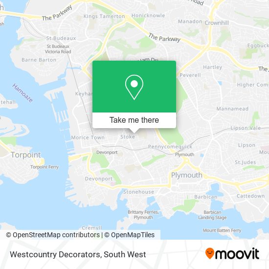 Westcountry Decorators map